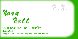 nora nell business card